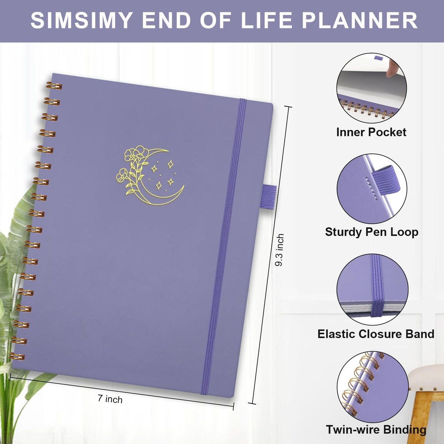 End of Life Planner, Spiral Estate Planning Organizer for Senior, Final Arrangements Just in Case I Die Book Organizer, Will Preparation, Last Wishes & Funeral Planning Notebook for Beneficiary, Death